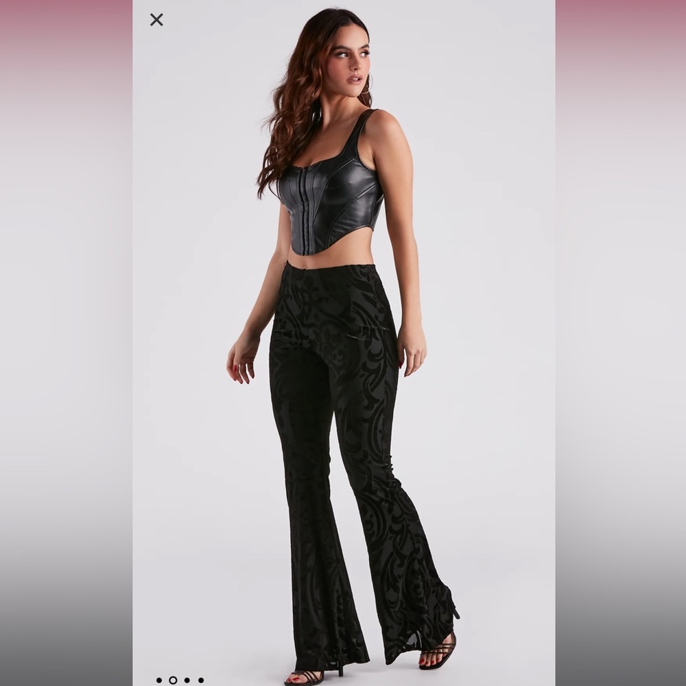 Feeling Fancy Velvet Flare Pants from Windsor.
